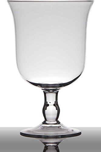 INNA-Glas Vase Calice en Verre Noelle sur Pied, Conique/Rond, Transparent, 24cm, Ø15,5cm