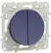 Schneider Electric - Odace, Double va-et-vient Cobalt, à vis, connexion rapide - S550214