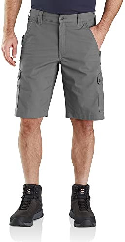 Carhartt Men's Rugged Flex™ Relaxed Fit Ripstop Cargo Work Short, Steel, W31