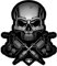 Samunshi Tattoo Skull Totenkopf Aufkleber Autoaufkleber für Motorrad Fahrrad Roller oder Auto Sticker Schädel Totenschädel Tattoowierer (9x10cm Tattoo Skull Totenkopf)