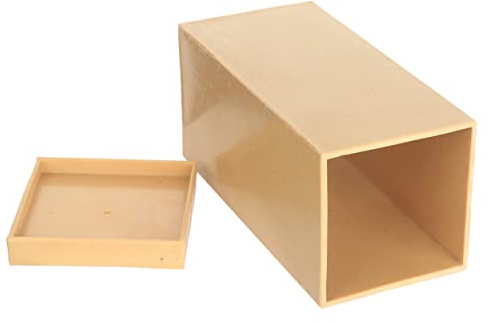 NKlaus Kerzen-Gießform Breite: 6,5cm, Tiefe: 6,5cm, Höhe: 15cm, 1 Stück | quadratisch; DIY Kerzenherstellung; Kerzenform