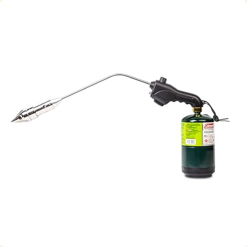 ROCKETFIRE Feuerstarter-Fackel, perfekter Propangas-Fackelkopf, Grillpistole, Kohlebrenner, kompatibel mit Bernzomatic Propan und MAP/PRO Kraftstoffen, dreiflammige Edelstahlspitze, Kraftstoff nicht