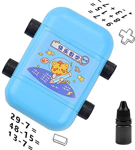 2 in 1 Roller Digitaler Lehrstempel Mathematik Lernstempel Addition und Subtraktion Roller Stamp Innerhalb 100 Lehren Mathematik Praxis Fragen Computational Toy Stamp for Home School Supplies