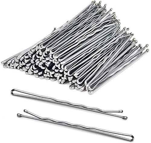 AnAsh Hair Pins 60 Pcs, Bobby Pins for Women, Hair Grips for Thick, Thin, Wavy, Curly, Long, Short Hair, Hair Clips for Styling Sectioning, Wearing, Casual, Party, Travel, & Weddings (Silver)