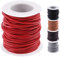 Swpeet Cuerda de cuero crudo natural para hacer joyas (rojo)
