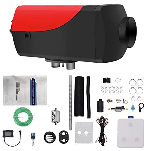 FXXWJP Diesel-Lufterhitzer Diesel-Standheizung mit LCD-Schalter und Schalldämpfer mit Fernbedienung für LKW Boot Auto Anhänger Wohnmobile und Wohnwagen -24V 5KW