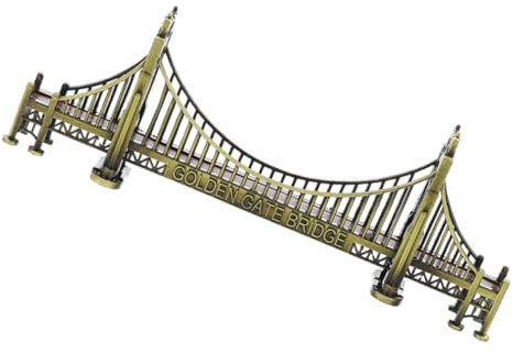 HOMSFOU Amerikanische Golden-Gate-Brücke-Statue 3D-Puzzle Golden-Gate-Brücke-Gebäudemodell Basteln Bauspaß Pädagogisches DIY-Spielzeug Modell Zusammenbauen Vorgefärbte Basteldekoration