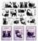 GLOBLELAND Transparente Stempel Sternzeichen Schwarze Katze Sternzeichen Schwarze Katze Dekorative Klare Stempel 14.8x21 cm Silikonstempel Für Kartenherstellung Und Fotoalbum Dekoration