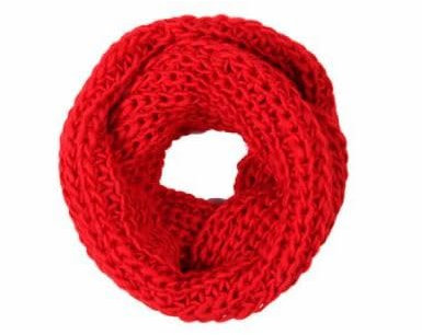 Viper Winter Rundschal Warmer Loop Schal Schlauchschal Tuch Trend Strickschal Loopschal (Rot)