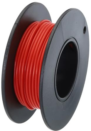 QUARKZMAN 28 Gauge Silikonkabel 28AWG Elektrisches Kabel Litze Verzinnter Kupfer Hochtemperatur-Anschlussrolle 19,7ft Rot für Auto-Modell Elektrogeräte