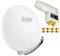 Premium X Satelliten-Komplettanlage Fuba DAA 850 W Satellitenschüssel Alu Weiß Quad LNB weiß 8X F-Stecker für 4 Teilnehmer