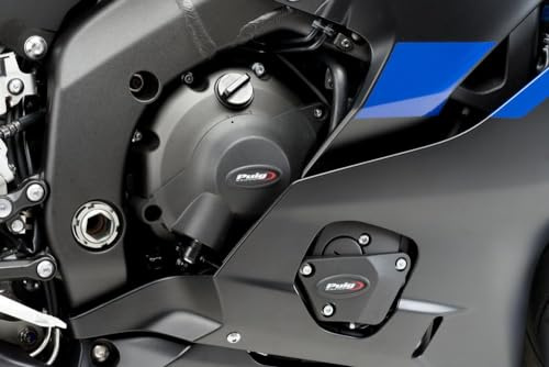 Puig 21521N Motorschutzabdeckungen Track modellspezifische, Schwarz