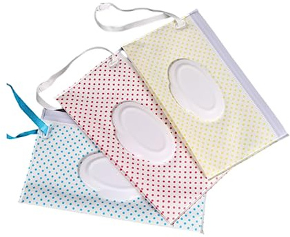 SUIOPPYUW Pack of 3 Wet Paper Dispenser Refillable Storage Container Wipes Holder Portable Office Travel Hotel Hanging Pocket