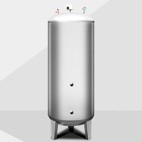 USFJATI Brunnenwasser-Druckbehälter Aus Edelstahl, for Brunnenpumpen/Druckwassersysteme, Mit Entlüftungsventil Und Montagesatz, for Brunnenpumpen/Keller-Booster-Pumpe(Size:250L(W50*H135CM))