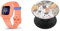 Garmin vivofit Jr.3 Fitness Tracker for Kids, Swim-Friendly, Up To 1-year Battery Life, Adjustable watch band, Peach Leopard & PopSockets: PopGrip - Expanding Stand and Grip