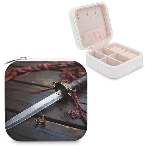 LFDSYEOQ Schmuckkästchen, japanisches Samurai-Schwert, Reise-Schmuck-Organizer, Schmuck-Halter