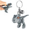 Yuanchu Cute Dinosaur Keychain, Kawaii Cartoon Geschenk Schlüsselkette Movable Dinosaur Car Keychains Dinosaur Handbag Charm Adorable Keychains Zubehör für Frauen Männer Rucksäcke(Grau)