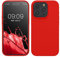 kwmobile Handyhülle für iPhone 15 Pro Hülle, für iPhone 15 Pro Case - Hülle Silikon - kabelloses Laden - Rot