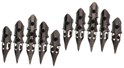 Ciieeo 2 Sätze Langer Ring Retro-ring Punk-ring Kreativer Ring Geschenkring Party-ring Coole Ringe Fingerringe Schmuck Krallenringe Dekorative Fingerringe Legierung Black 5 Stück * 2