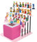 JYiuog Regal für Tonie, Metall Display ständer für Toniebox，Aufbewahrungsregal für 30–40 Figuren , kinderzimmer deko, Geschenke für Kinder(Rosa)