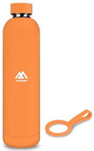 flintronic 750ml Insulated Water Bottles,Double Wall Vacuum Drinks Bottle Keeps Drinks Cold 24 Hrs/Hot 12 Hrs, Stainless Steel Water Bottle with Handle,Sports Flask BPA Free for Sports, Camping