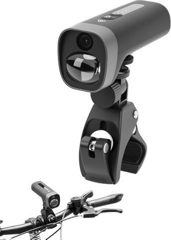 CEMOFE 1080P HD Bike Camera Recorder Cycling Camera Handlebar Bike Cameras Cycling WiFi, High Brightness Front Light, 2600mAh Battery Rechargeable,140°Wide Angle, 64GB TF Card