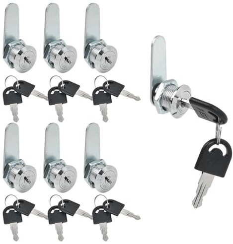 6 Sets Cam Lock 16mm with Keys, Security Mailbox Lock, Letter Post Box Cabinet Drawer Lock with Keys for Cupboard Cabinet Locks Mailbox Barrel Locks Security Locker Locks for Toolbox Letter Box Door