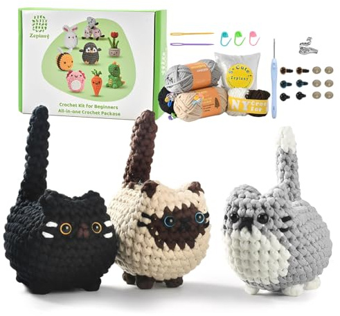 Tomedeks Kit Uncinetto Principianti, Kit Crochet Animale Carino, Set Uncinetto Per Principianti