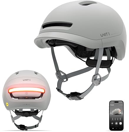 UNIT 1 NEON SE Smart Fahrradhelm mit Integriertem LED-Rücklicht, Sturzerkennung & App-Konnektivität | Premium Helm für Pendler, City Cycling & E-Bike Fahrer