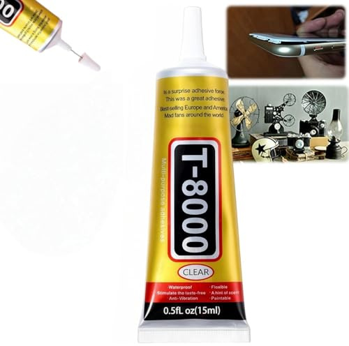 T8000 Phone Screen Glue, Contact Adhesive, Glass Glue Strong Clear, Clear Repair Adhesive for Phone Screens, Jewelry & Electronics -Strong Bonding, Fast-Drying, Waterproof, Durable Multi-Purpose Fix