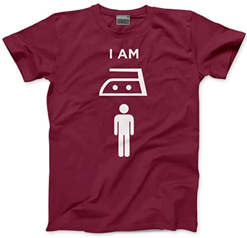 HotScamp I am Iron Man Men's Unisex T-Shirt - Maroon Medium