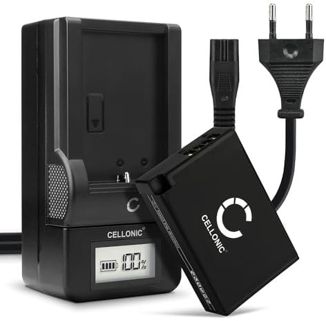 CELLONIC, Akku für Kamera kompatibel mit Canon EOS LP-E17, 250D, R50, R100, 750D, R10, R8 (7.4V, 950mAh) + Ladegerät