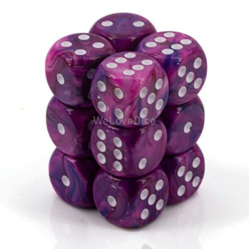 Chessex d6 16mm Set Violet w/White CHX 27657