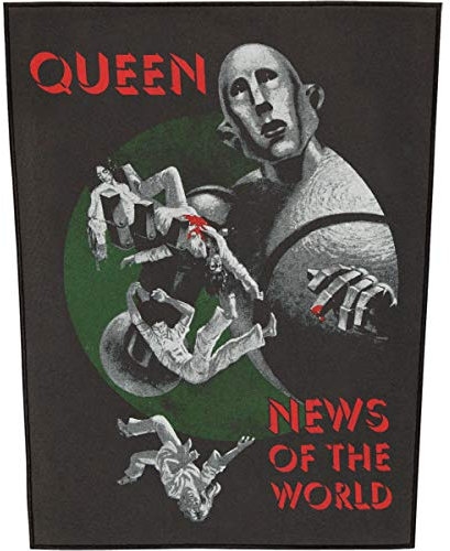 Queen RÜCKENAUFNÄHER BACKPATCH # 4 NEWS OF THE WORLD 36x29cm