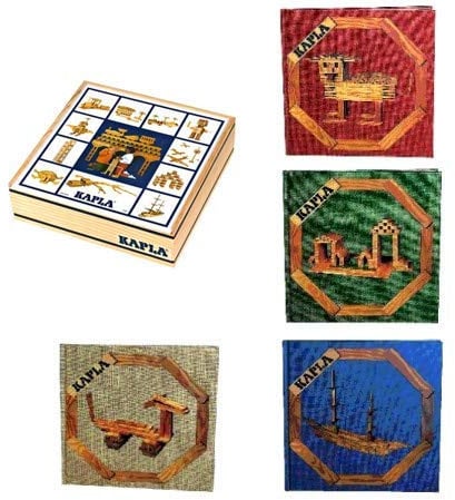 Kapla kist 100 plankjes + 4 boeken