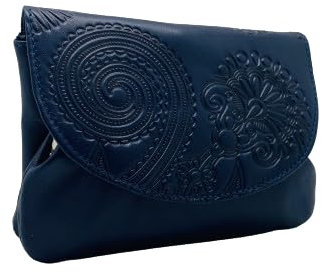 Porte-monnaie pour femme, femme et fille en cuir, bleu marine, Classique