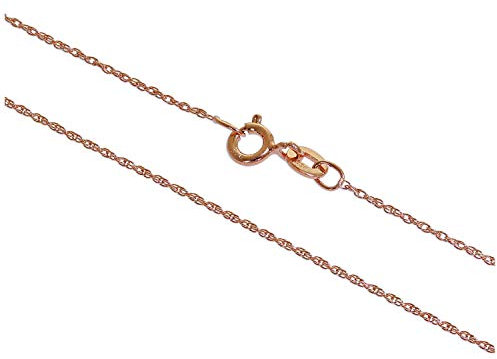 jewellerybox Rose Gold Plated Sterling Silver 20 Inch Prince of Wales Chain
