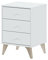Habitdesign Mesita de Noche 3 cajones, Mesilla de Noche, Modelo Sweet, Color Blanco Artik, Medidas: 40 cm (Ancho) x 33,5 cm (Fondo) x 56 cm (Alto)