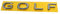 Volkswagen 5H08536872ZZ Schriftzug Golf Heckklappe Aufkleber Emblem Logo Buchstaben, Chrom