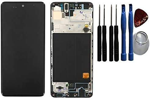 SPES Original Samsung Amoled Display Touch Screen Glas Digitizer Bildschirm für Samsung Galaxy A51 A515F Rahmen schwarz Black inkl Werkzeug