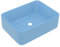 vidaXL Lavabo de Luxe Vasque à Poser de Toilette Lave-mains de Salle de Bain Salle Cosmétique Rectangulaire Bleu Clair Mat 41x30x12 cm Céramique