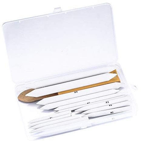 Xiaomoyu 16 Stück Papierwischer Set Bleistift um Zeichnen, Blendende Stümpfe und Tortillions Set für Skizze, Kunst, Zeichnen, Künstler, Basteln, Schleifpapier, Verlängerungswerkzeug