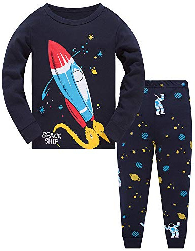 Colobe Boys Pyjamas Sets Nightwear Cotton Toddler Clothes Kids Astronaut Shark Space Sleepwear Long Sleeve Pjs 2 Piece Outfit Xmas Gift 9-10 Years