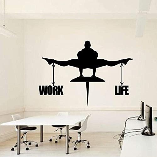 Büro Wandaufkleber Social Media Büro Balance Idee Business Worker Wandtattoo Büro Dekoration Vinyl Kunst Aufkleber Wandbild 61X42Cm