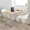 mikon 80x35 | Esszimmertisch - Esstisch - Tisch mit Chrombeinen - Küchentisch - Bürotisch | Gold Craft