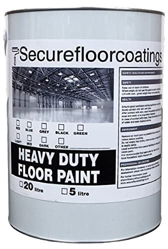 5L Heavy Duty Paint Suitable for Concrete Floors, Wood, Metal for Driveways, Sheds, Warehouses (Yellow)