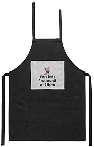 Mygoodprice - Delantal de cocina, color negro