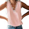 Coloody Femme Debardeur Gilets col V Débardeurs Chemises Tuniques Été Tops et Chemisiers sans Manches en Dentelle Débardeur(Rose) S