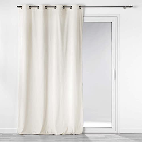 douceur d'intérieur, Ösenvorhang, Casual, 140 x 260 cm, Natur, Samt, Coté