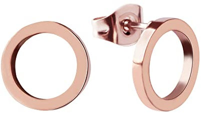 Ohrstecker Set Roségold für Damen - drei roségoldene, hautverträgliche Stecker Ohrringe I Ohrschmuck mit 18 Karat Vergoldung